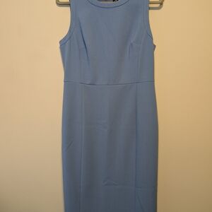 J. Crew Blue Sheath Midi Dress